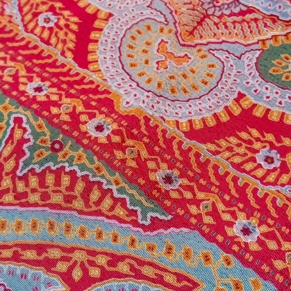 Y2K Vintage Apostrophe Chiffon Skirt Teardrop Paisley Layered Boho Fairy Whimsy - Picture 2 of 10